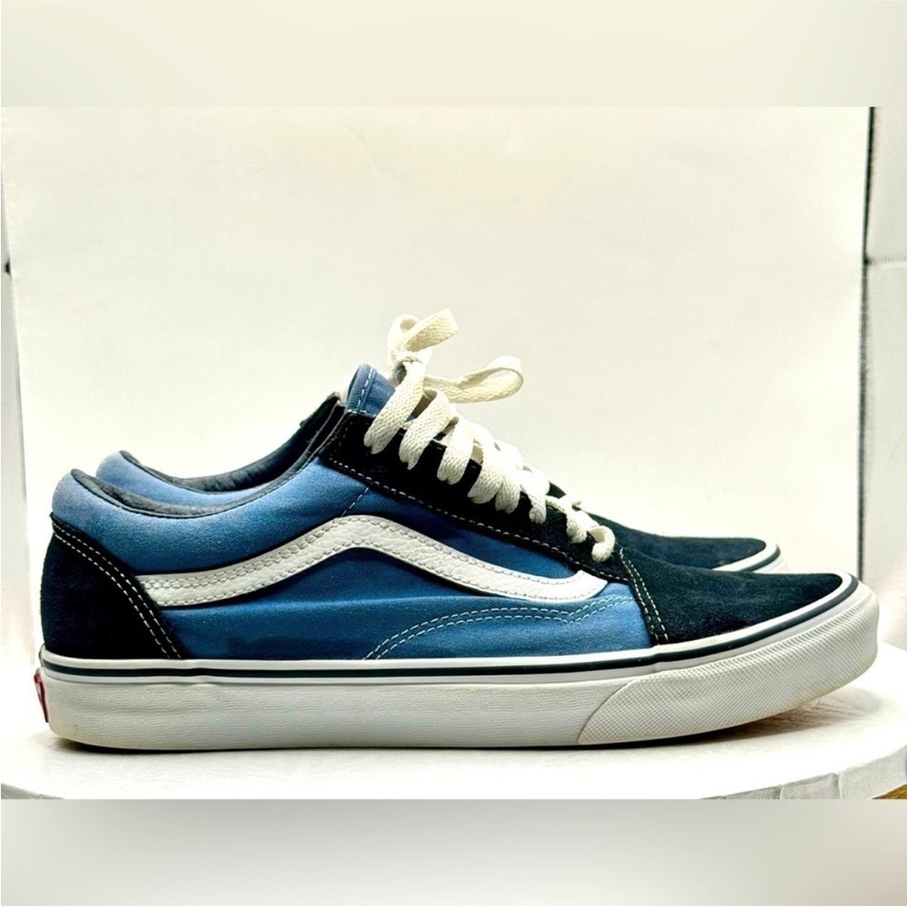 Vans Unisex Adults Old Skool Classic Blue and Navy Suede Canvas Sneakers 10.5